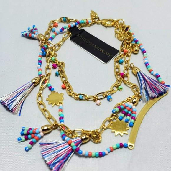 Rebecca Minkoff Anklet Multi Color Tassel A30574 - Picture 3 of 6